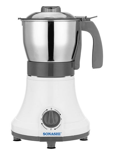 Buy Multipurpose Electric Coffee Bean Grinder - Premium 0.8L Stainless Steel Jar Ideal for Spices, Coffee Beans, Nuts, Dried Fruits, Etc | Over Heat Protection Motor with 3 Speed Modes 0.8 L 350 W SCG-4006 White/Silver/Gray in UAE