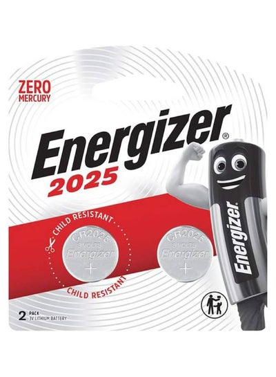 Buy Energizer Lithium Coin 2025 3V Pack Of 2 Pieces Silver in Egypt