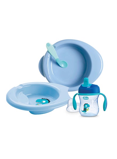 Buy Weaning Set 6M+ - 3 Pcs - Blue in UAE