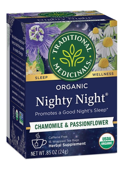 Buy Organic Nighty Night, Promotes Good Night's Sleep, Chamomile & Passionflower, Caffeine Free, 16 Tea Bags in Saudi Arabia