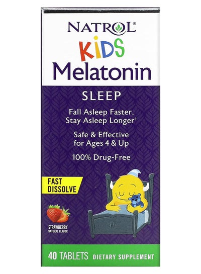 Buy Natrol, kids melatonin Fast Dissolve, 40 Tablets, Packaging may vary in UAE