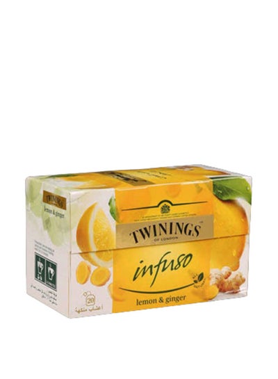 اشتري شاي أخضر إنفيوزو بالليمون والزنجبيل عبوة من 20 قطعة في الامارات