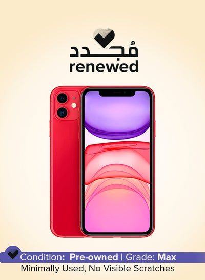 Buy Renewed - iPhone 11 With FaceTime (PRODUCT) RED 64GB 4G LTE -International Version in UAE