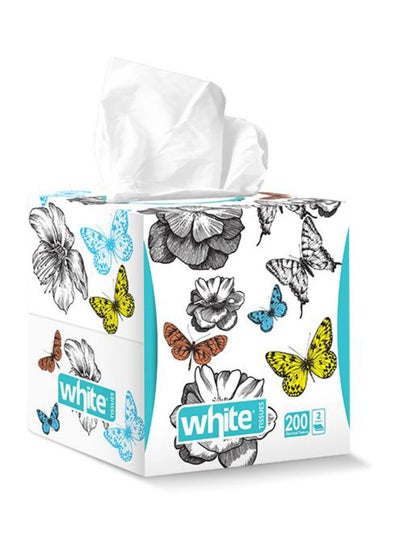 Buy Facial tissue Box Assorted - 1 Piece - 200 Tissue White in Egypt