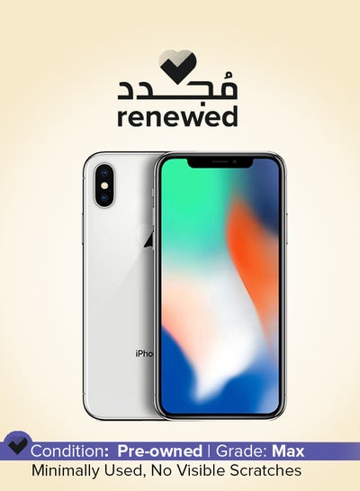 اشتري Renewed - iPhone X With FaceTime Silver 64GB ROM 4G LTE في الامارات