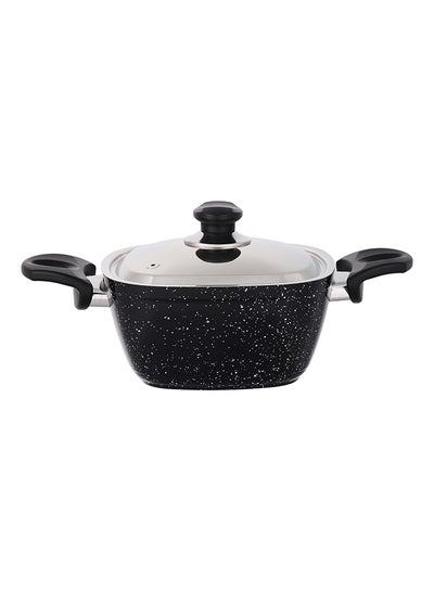 Buy Square Stew Pot With Lid Black 24cm in Egypt