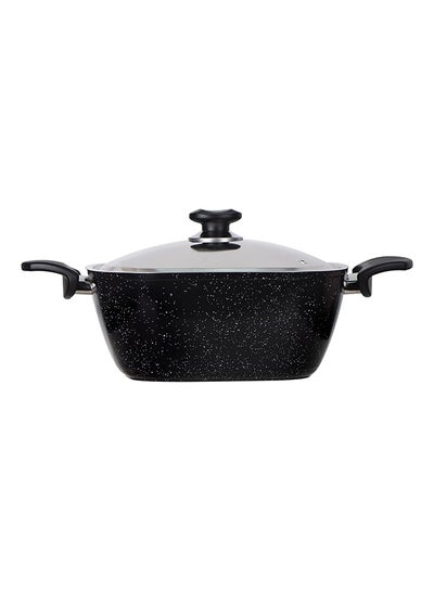 Buy Square Stew Pot With Lid Black 28cm in Egypt