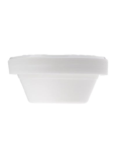 Buy 25-Piece Plastic Disposable Bowls Set White in UAE