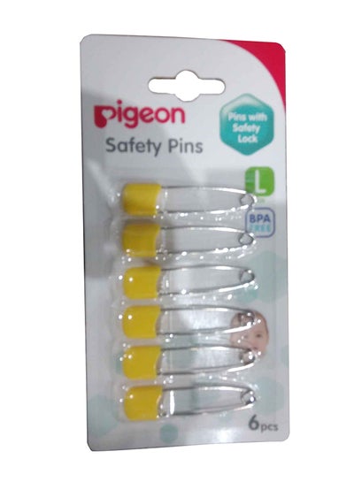 Buy Safety Pins - Large 6 pieces Set Assorted in Saudi Arabia