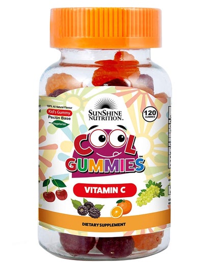 Buy Cool Gummies Kids Gummy Pectin Base Infused With Vitamin C Dietary Supplement Support Antioxidant and Immune support Vegetarian 120 Gummies in Saudi Arabia