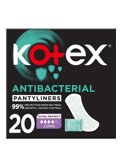 Buy Antibacterial Panty Liners With Long Size 20 Pieces in Saudi Arabia