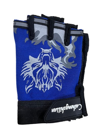 Buy Half-Finger Fitness Gym Gloves 16 x 12.5 x 0.6cm in Saudi Arabia