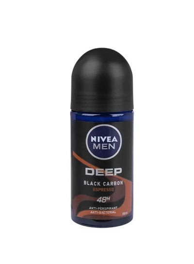 Buy MEN DEEP Black Carbon Espresso, Antiperspirant for Men, Antibacterial, Roll-on 50ml 50ml in Egypt