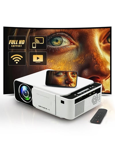 Buy HD Projector 1080P With Stereo Surround Speakers T5 White in Egypt