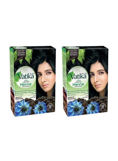 Buy Dabur Vatika Henna Haircolor, 10 gm (Pack of 2) Natural Black in UAE