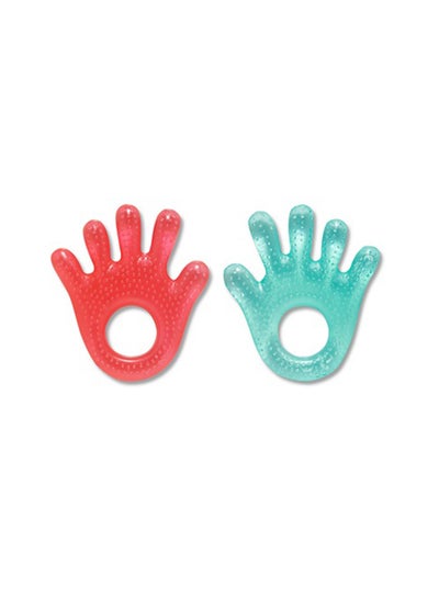 Buy 2-Piece Water Filled Hand Shape Teether Set in UAE