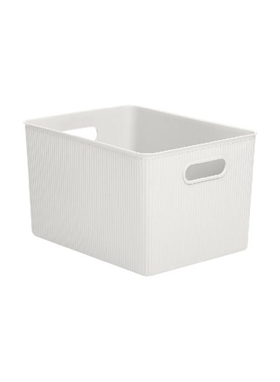 اشتري TATAY WHITE 22L HOME STORAGE BOX Clear 39*29*24cm في السعودية