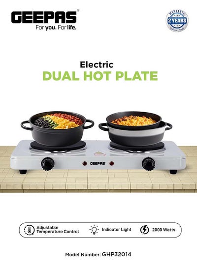 1800W Infrared Double Burner Electric Hot Plate – Portable Cooktop For Dorms, Camping & Small Kitchens