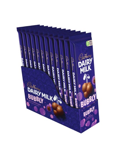 Buy Dairy Milk Bubbly Chocolate Bar 87grams Pack of 12 in Egypt