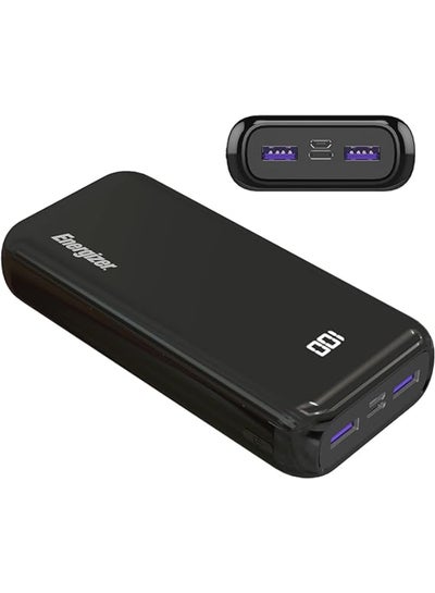 Buy 20000 mAh Ultimate Fast Charging PD Power Bank, Triple Outputs - 22.5W Power Delivery For iphones, Dual 18W Smart USB-A For Android Devices, LCD Digital Display, Dual Inputs, Micro-USB And Type-C Black in Saudi Arabia