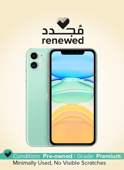 Buy Renewed - iPhone 11 Green 128GB 4G LTE (2020 - Slim Packing) - International Version in UAE