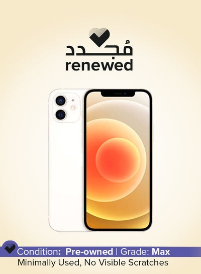 Buy Renewed - iPhone 12 With Facetime 128GB White 5G in Saudi Arabia