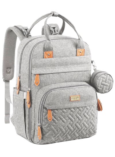 Buy Karyme Diaper Bag Pack With Pacifier Case- Grey in Saudi Arabia