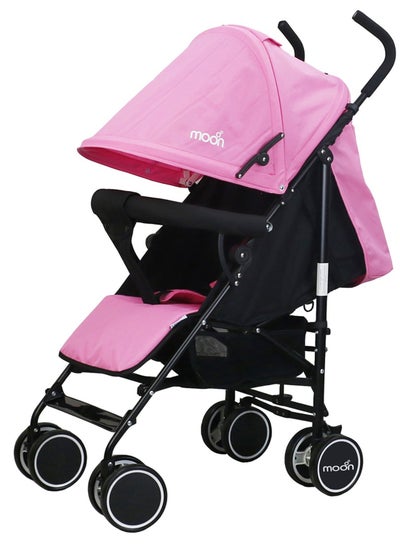 Buy Umbrella Fold Travel Backrest Reclining Function Canopy Strek Stroller For Baby – Pink And Black in Saudi Arabia