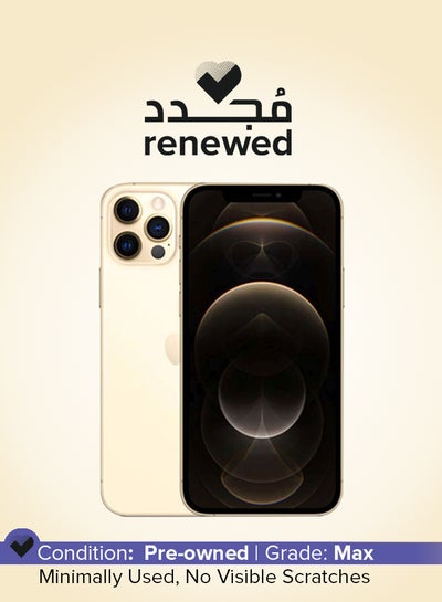 Buy Renewed - iPhone 12 Pro Max With Facetime 256GB Gold 5G in UAE