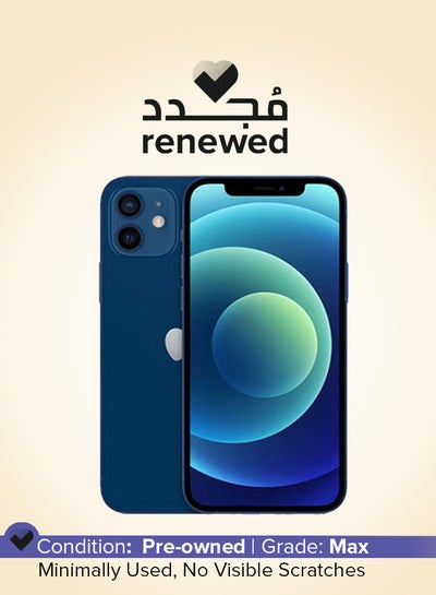 Buy Renewed - iPhone 12 With Facetime 128GB Blue 5G - International Version in UAE