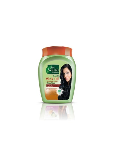 Buy Vatika Naturals Mink Oil Conditioning Hammam Cream | Active Olive + Castor | Soft, Silky & Moisturized Hair Clear 225grams in Egypt