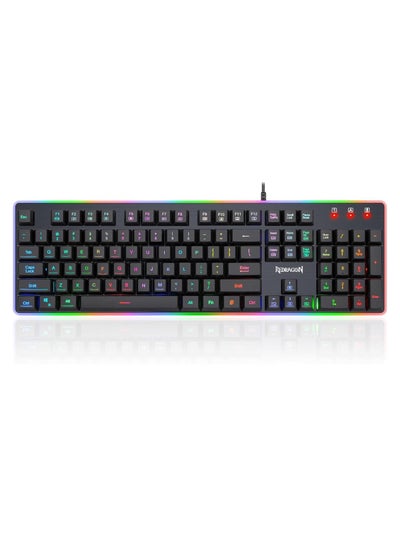 Buy K509 PC Gaming Keyboard, 104 Key Quiet Mechanical Feel, RGB Backlit & Edge Side Light Illumination in Egypt