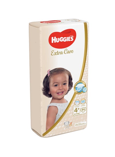 Buy Extra Care, Size 4+, 10-16 kg, Jumbo Pack, 64 Diapers in UAE