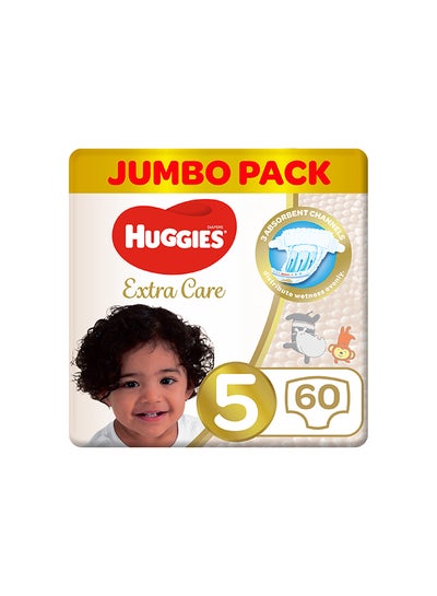 Buy Extra Care, Size 5, 12 -22 kg, Jumbo Pack, 60 Diapers in Saudi Arabia