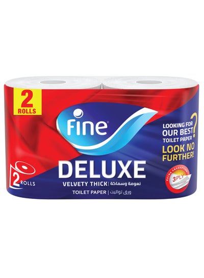 Buy Deluxe - 3 Ply Toilet Tissue Paper - 2 Rolls in Egypt