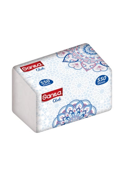 Buy Sanita Club 550 sheet Soft Facial Tissues 1 Piece White in Egypt