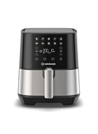 Buy Air Fryer 2 Led One Touch Screen With 10 Presets Preheat Celsius To Fahrenheit Conversion Auto Shut Off And Shake Reminder 3.6 L 1500 W AF204 Stainless Steel in UAE