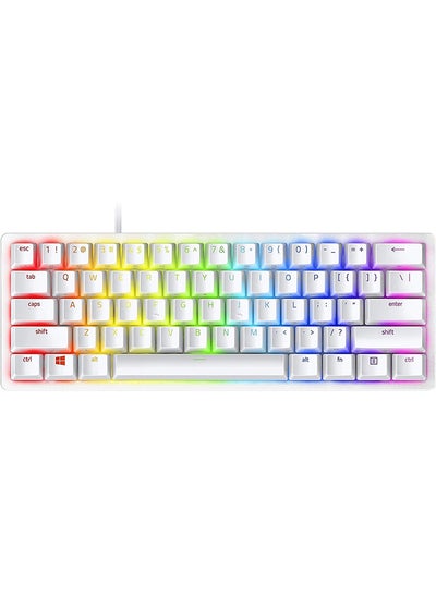 Buy Razer Huntsman Mini  60% Gaming Keyboard, Linear Optical Switches (Red), Chroma Rgb Lighting, Pbt Keycaps, Onboard Memory - Mercury White in UAE