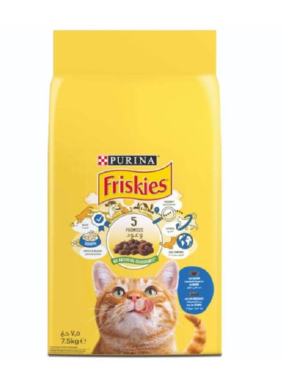 Friskies with Salmon and with Vegetables Cat Dry Food Multicolour