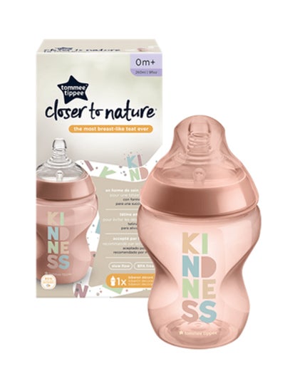 Buy Pack Of 1 Closer To Nature Baby Bottle Slow Flow Anti Colic Valve 0 Months+ 260 ml - Assorted in UAE