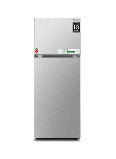 Buy 410L Top-Mounted Double Door Refrigerator - Inox With No Frost, Dark Stainless Steel, Electronic Control, Led Light, Ice Twister, Inverter Compressor - 1-Year Full And 5-Year Compressor Warranty BR480SS Stainless Steel in UAE