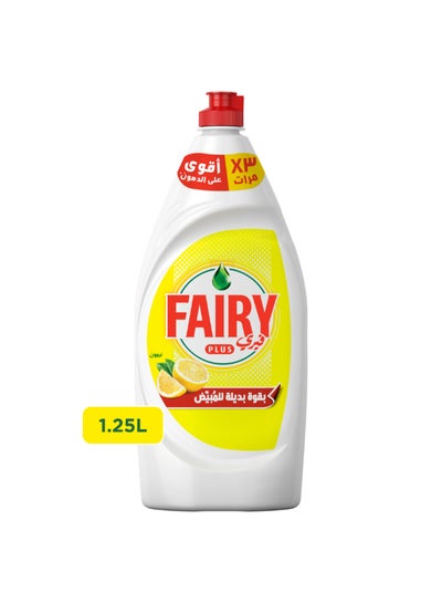 Buy Plus Lemon Dishwashing Liquid with Bleach Alternative Power 1.25Liters in Saudi Arabia