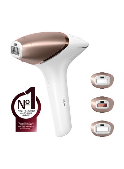 Buy Philips Lumea IPL, Hair Removal, 9000 Series, SenseIQ Technology, 3 Attachments, Body, Face, Precision, Cordless Use, BRI955/60, 60 Days Money Back Guarantee White/Rose Gold in UAE