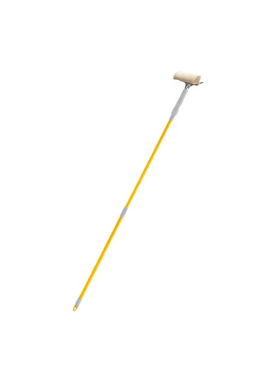 Buy Window Washer Squeegee With Sponge And Telescopic Handle Yellow/Grey 20cm in UAE