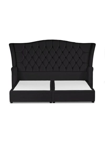 Buy Taj Mahal Velvet Bed Frame Black 200x150cm in Saudi Arabia