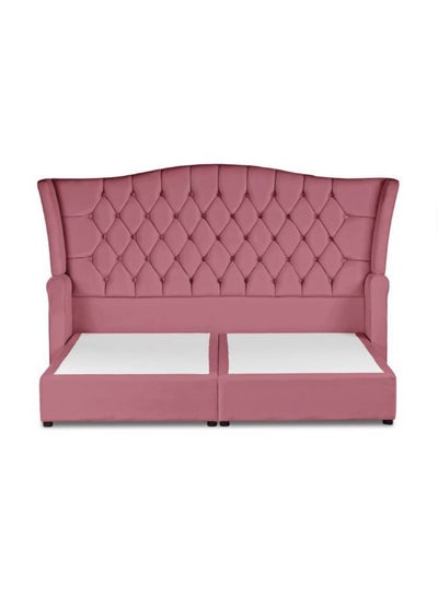 Buy Taj Mahal Velvet Bed Frame Light Pink 200x160cm in Saudi Arabia