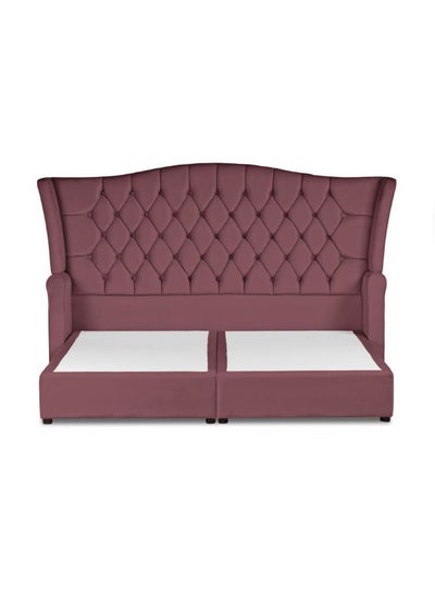 Buy Taj Mahal Velvet Bed Frame Dark Pink 200x100cm in Saudi Arabia