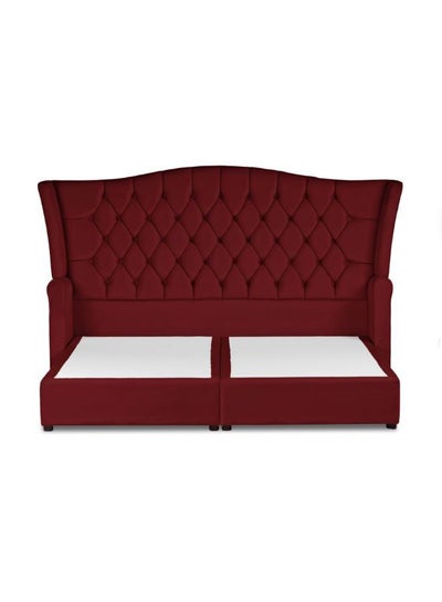 Buy Taj Mahal Velvet Bed Frame Burgundy 200x120cm in Saudi Arabia