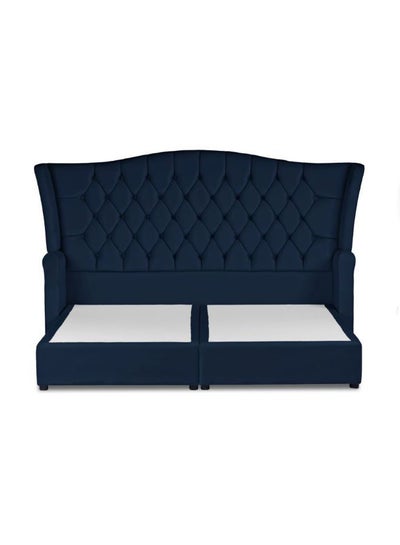 Buy Taj Mahal Velvet Bed Frame Dark Blue 200x200cm in Saudi Arabia