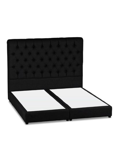 Buy Lujin Linen Bed Frame Black 200x160cm in Saudi Arabia